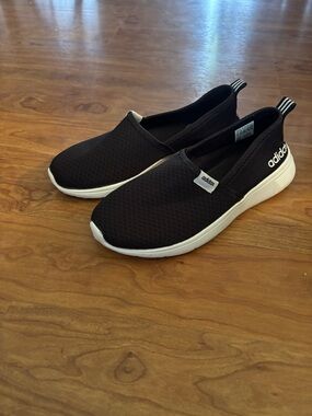 Adidas Slip-On Athletic Sneakers in Black and White